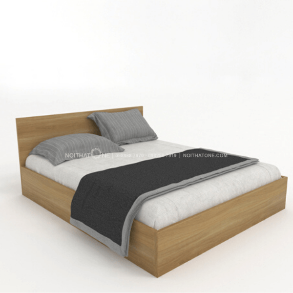 giường ngủ hộp hiện đại vân gỗ